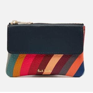 Paul Smith Women’s Small Zip Pouch Purse Wallet Multi Swirl